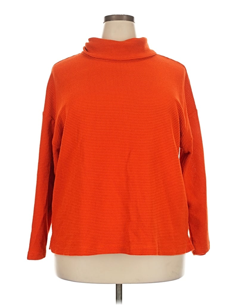 Pre-owned Talbots Outlet Turtleneck Sweater In Orange