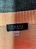 Forte 100% Cotton Stripes Orange Pullover Sweater Size M - photo 7