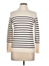 Zara Stripes Ivory Turtleneck Sweater Size L - photo 1