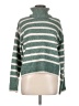 Z Supply 100% Polyester Stripes Green Turtleneck Sweater Size M - photo 1