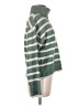 Z Supply 100% Polyester Stripes Green Turtleneck Sweater Size M - photo 4
