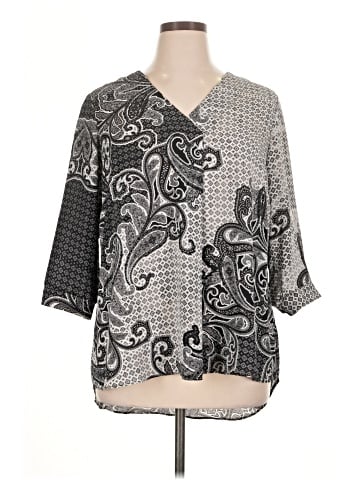 Rose + Olive 3/4 Sleeve Blouse (view 1)