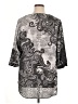 Rose + Olive 100% Polyester Paisley Gray 3/4 Sleeve Blouse Size 1X - photo 2