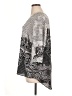Rose + Olive 100% Polyester Paisley Gray 3/4 Sleeve Blouse Size 1X - photo 5