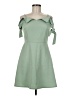 Assorted Brands Solid Green Casual Dress Size M - photo 1
