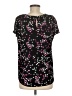 CeCe Black Short Sleeve Blouse Size M - photo 2