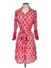 David Cline Argyle Red Casual Dress Size S - photo 1