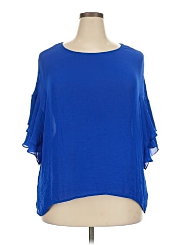 a.n.a. A New Approach Short Sleeve Blouse (view 1)