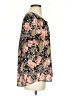 DR2 100% Polyester Floral Black Short Sleeve Blouse Size S - photo 4
