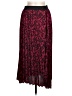 Puli 100% Polyester Floral Burgundy Casual Skirt Size M - photo 1