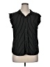 Modern Works Stripes Black Sleeveless Button-Down Shirt Size XL - photo 1