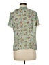 Elementz 100% Polyester Floral Green Short Sleeve Blouse Size M - photo 2