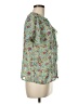 Elementz 100% Polyester Floral Green Short Sleeve Blouse Size M - photo 4