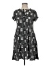 Violet Weekend Graphic Gray Casual Dress Size S - photo 1