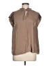 Catherine Malandrino 100% Polyester Brown Short Sleeve Blouse Size L - photo 1