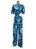 Tyler Boe Print Blue Jumpsuit Size S - photo 2
