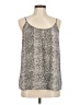 Ann Taylor LOFT 100% Polyester Print Multi Color Silver Sleeveless Blouse Size M - photo 1