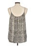 Ann Taylor LOFT 100% Polyester Print Multi Color Silver Sleeveless Blouse Size M - photo 2