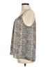 Ann Taylor LOFT 100% Polyester Print Multi Color Silver Sleeveless Blouse Size M - photo 5