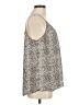 Ann Taylor LOFT 100% Polyester Print Multi Color Silver Sleeveless Blouse Size M - photo 4