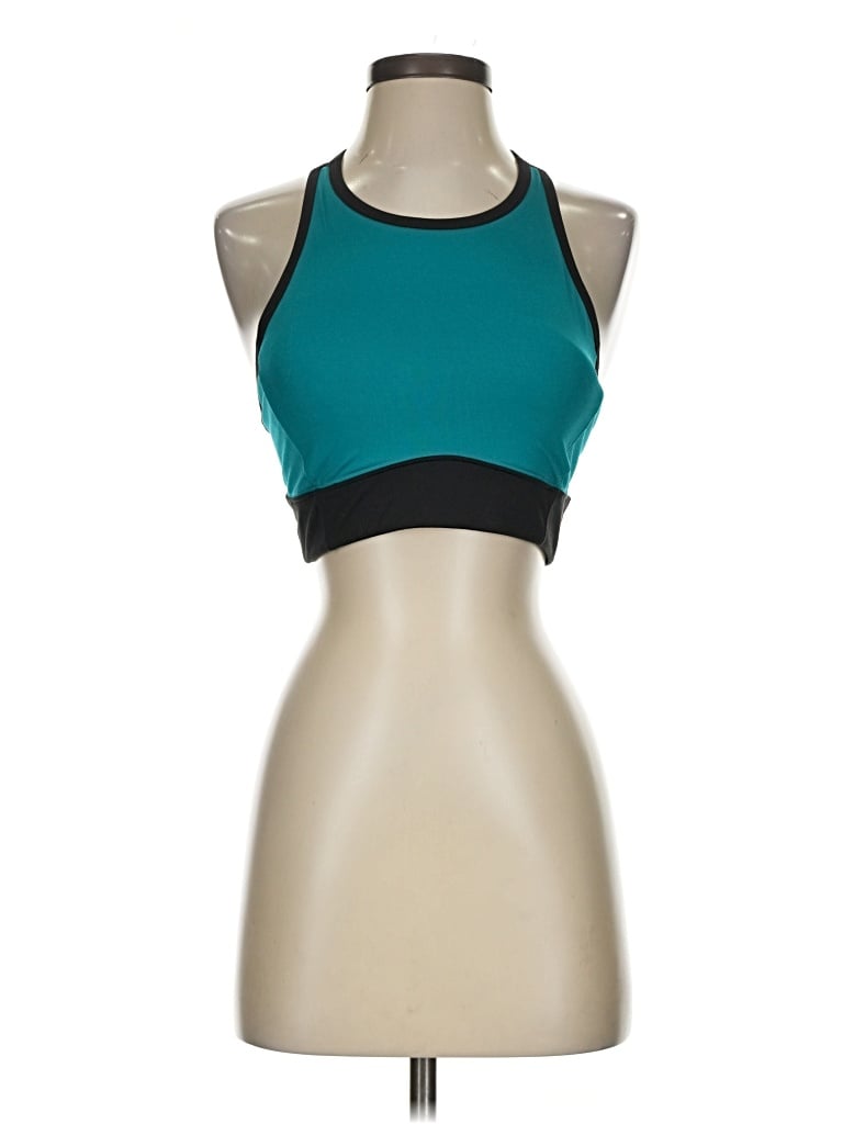 Pre-owned Lucy Tank Top Teal Halter Neckline Tops