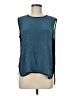 Dora Landa 100% Silk Teal Sleeveless Silk Top Size M - photo 1