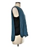 Dora Landa 100% Silk Teal Sleeveless Silk Top Size M - photo 4