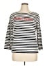 J.Crew Stripes Ivory 3/4 Sleeve Top Size XL - photo 1