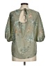 Lauren Conrad 100% Polyester Green 3/4 Sleeve Blouse Size M - photo 2