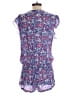 Poupette St. Barth 100% Viscose Paisley Purple Blue Romper Size 8 (2) - photo 2