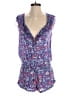 Poupette St. Barth 100% Viscose Paisley Purple Blue Romper Size 8 (2) - photo 1