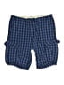 Gap Kids 100% Cotton Checkered-gingham Blue Cargo Shorts Size 16 - photo 1