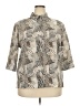 Allison Daley 100% Polyester Animal Print Ivory 3/4 Sleeve Blouse Size 18 - photo 1
