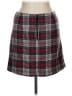 Copper Key 100% Polyester Plaid Gray Red Casual Skirt Size L - photo 1