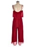 Express 100% Polyester Solid Red Jumpsuit Size XS - photo 2