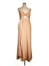 Mac Duggal 100% Polyester Tan Cocktail Dress Size 14 - photo 1
