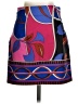 Zara 100% Elastane Graphic Purple Casual Skirt Size XS - photo 2