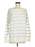 Ann Taylor LOFT Stripes Silver Pullover Sweater Size M - photo 1