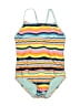 Speedo Stripes Green One Piece Swimsuit Size S - photo 1