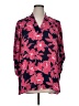 Chaus 100% Polyester Floral Pink 3/4 Sleeve Blouse Size XL - photo 1
