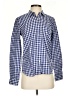 UNTUCKit 100% Cotton Checkered-gingham Blue Long Sleeve Button-Down Shirt Size 4 - photo 1