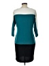 Sandra Darren Color Block Teal Cocktail Dress Size 10 - photo 2