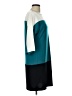 Sandra Darren Color Block Teal Cocktail Dress Size 10 - photo 4