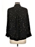 Investments 100% Polyester Stars Black 3/4 Sleeve Blouse Size M (petite) - photo 2
