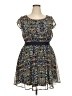 Xhilaration 100% Polyester Print Blue Casual Dress Size XXL - photo 1