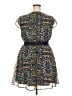 Xhilaration 100% Polyester Print Blue Casual Dress Size XXL - photo 2