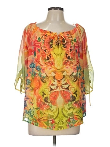 One World 3/4 Sleeve Blouse (view 1)
