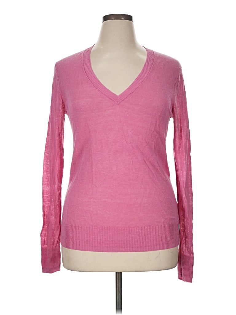 Pre-owned Boden Long Sleeve Top Pink V-neck Tops