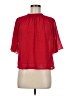 And 100% Polyester Red 3/4 Sleeve Blouse Size 8 - photo 1