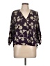 West Kei 100% Polyester Purple 3/4 Sleeve Blouse Size L (petite) - photo 1